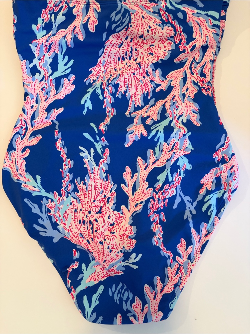 Lilly Pulitzer Flamenco One-Piece Swimsuit in a "Borealis Blue Swim On Over" - Picture 6 of 7